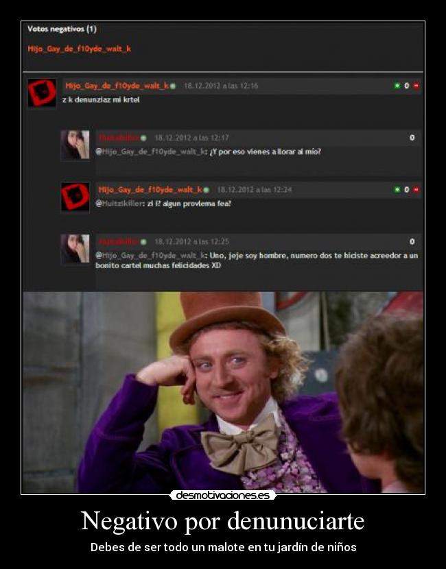 Negativo por denunuciarte - 