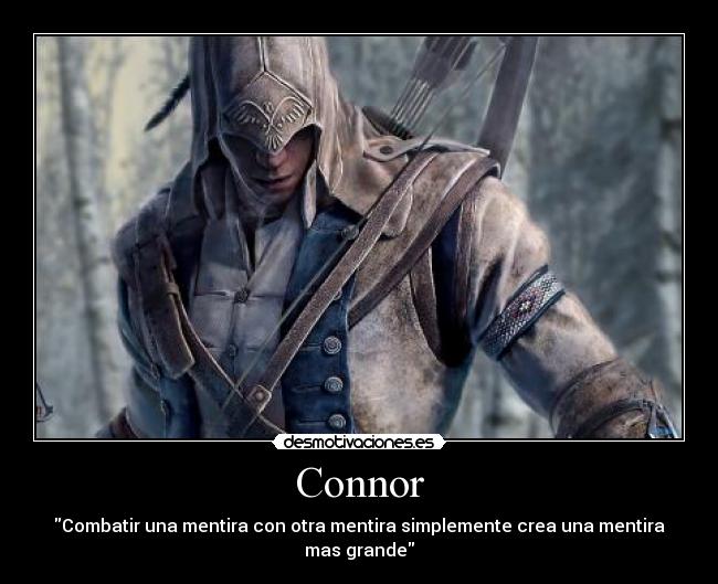 carteles justiciaradical connor assassin creed desmotivaciones