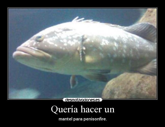 Quería hacer un - mantel para penisonfire.