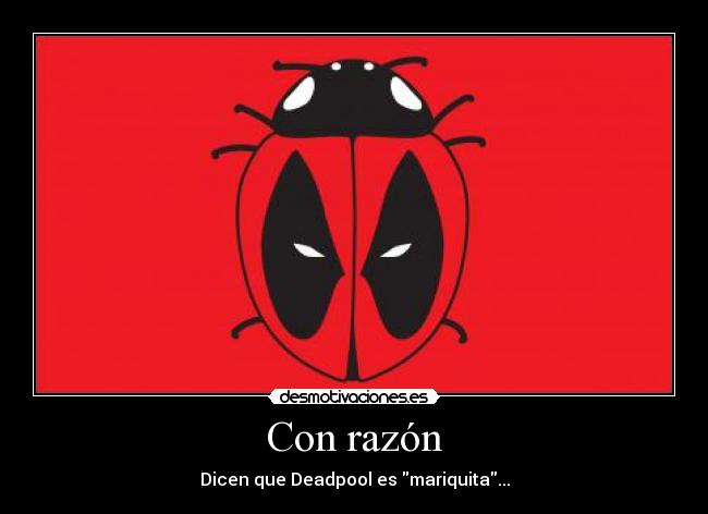 Con razón - Dicen que Deadpool es mariquita...