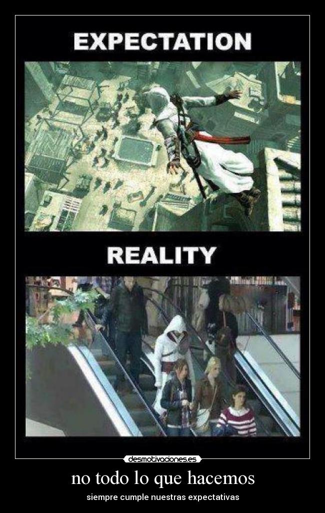 carteles assassins creed expectativa realidad desmotivaciones