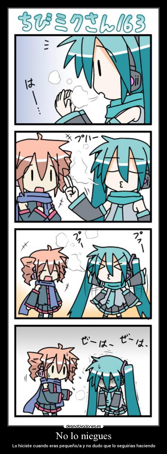 carteles anime vocaloid chibi miku chibi teto desmotivaciones