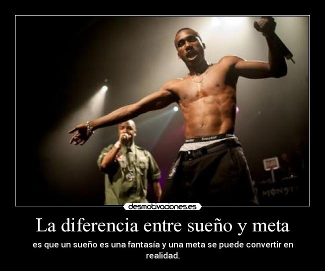 La diferencia entre sueño y meta