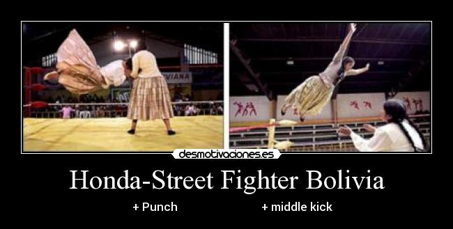 carteles street fighter bolivia cholas cholitas fighting games honda lucha libre wrestling desmotivaciones