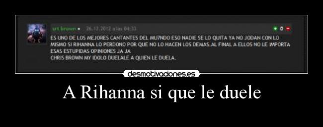 A Rihanna si que le duele - 