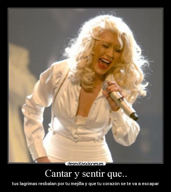 carteles christinaaguilera talento voz blanca negra cantar lagrimas corazon sentir desmotivaciones