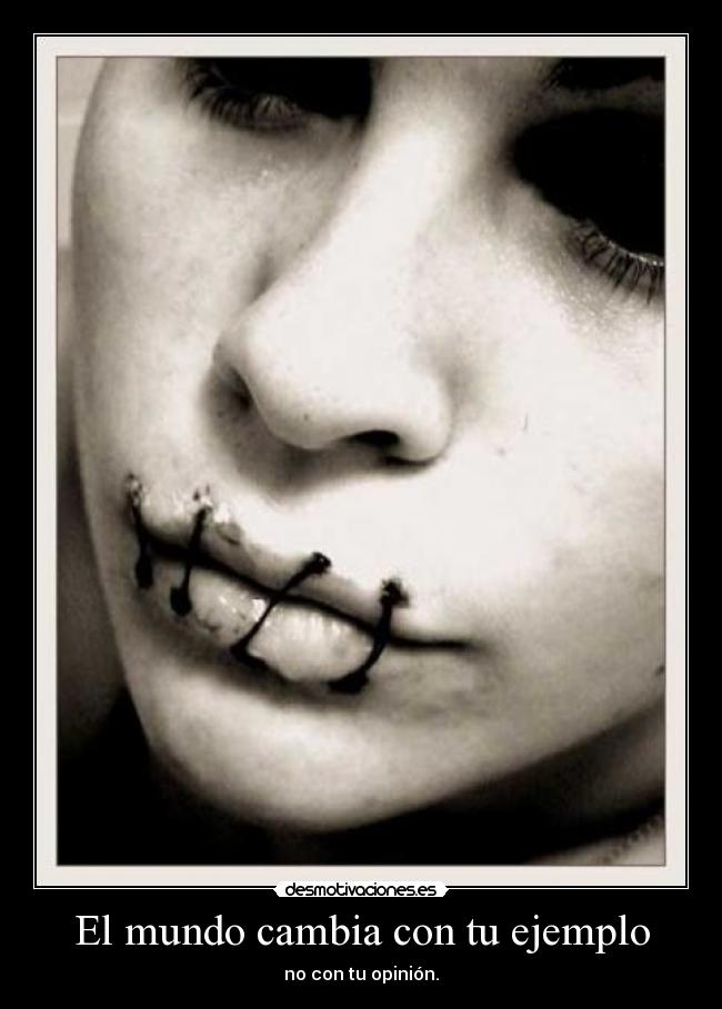 El mundo cambia con tu ejemplo -