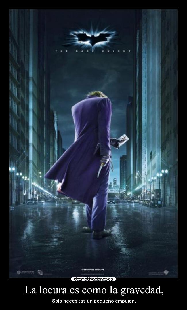 carteles locura locura batman joker desmotivaciones