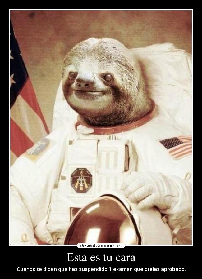 Esta es tu cara - Cuando te dicen que has suspendido 1 examen que creías aprobado.