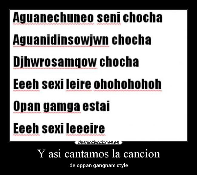 Y asi cantamos la cancion - 