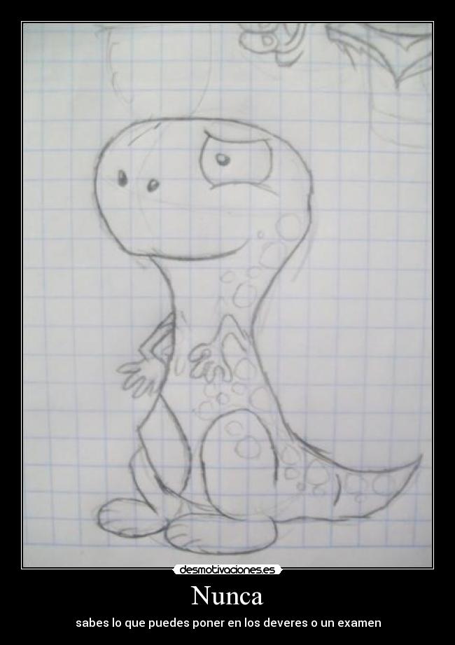 Nunca - sabes lo que puedes poner en los deveres o un examen