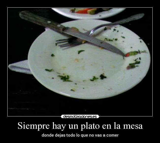 carteles plato mesa comida desmotivaciones