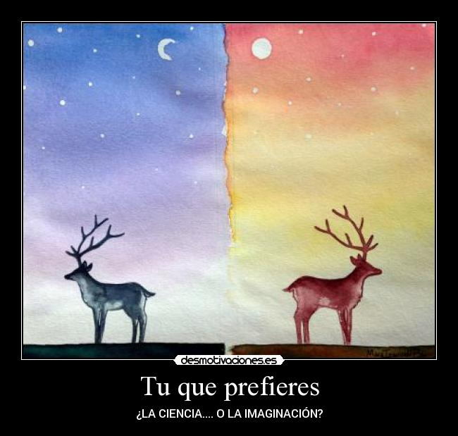 Tu que prefieres - ¿LA CIENCIA.... O LA IMAGINACIÓN?
