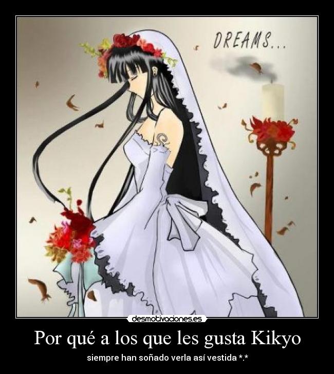 Por qué a los que les gusta Kikyo - siempre han soñado verla así vestida *.*