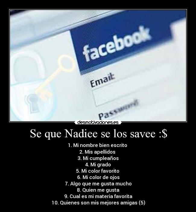 carteles facebook password desmotivaciones