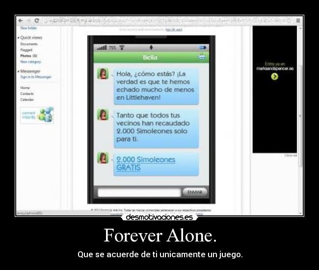 carteles facebook sims foreveralone desmotivaciones