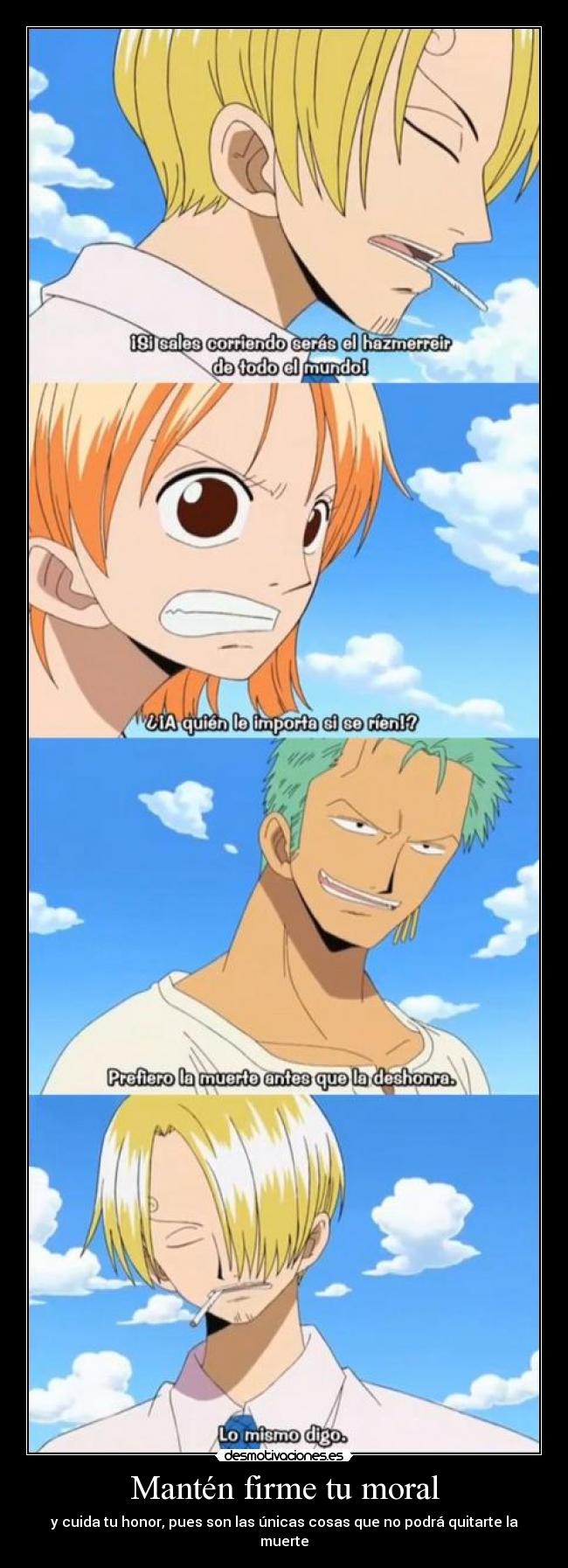 Mantén firme tu moral - 