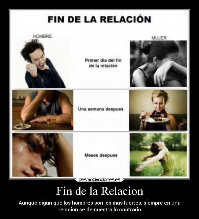 Fin de la Relacion - Aunque digan que los hombres son los mas fuertes, siempre en una
relación se demuestra lo contrario