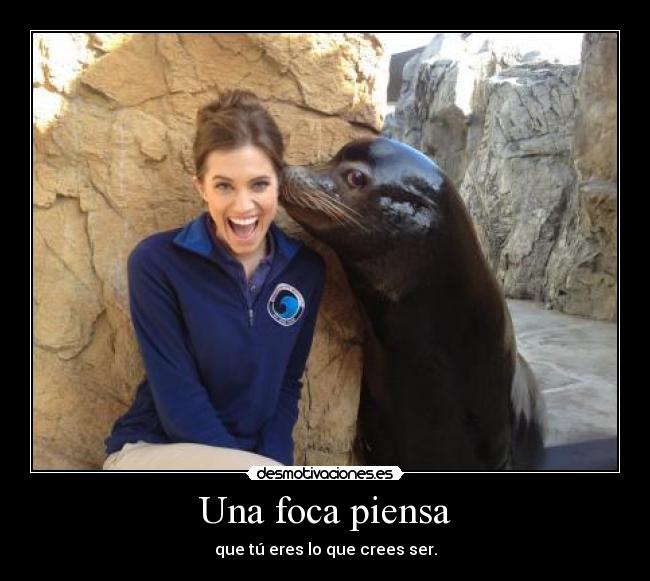 Una foca piensa - que tú eres lo que crees ser.