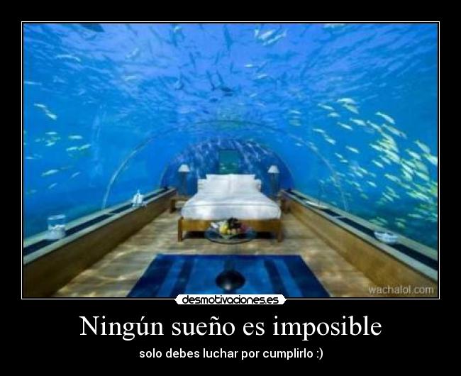 Ningún sueño es imposible - solo debes luchar por cumplirlo :)