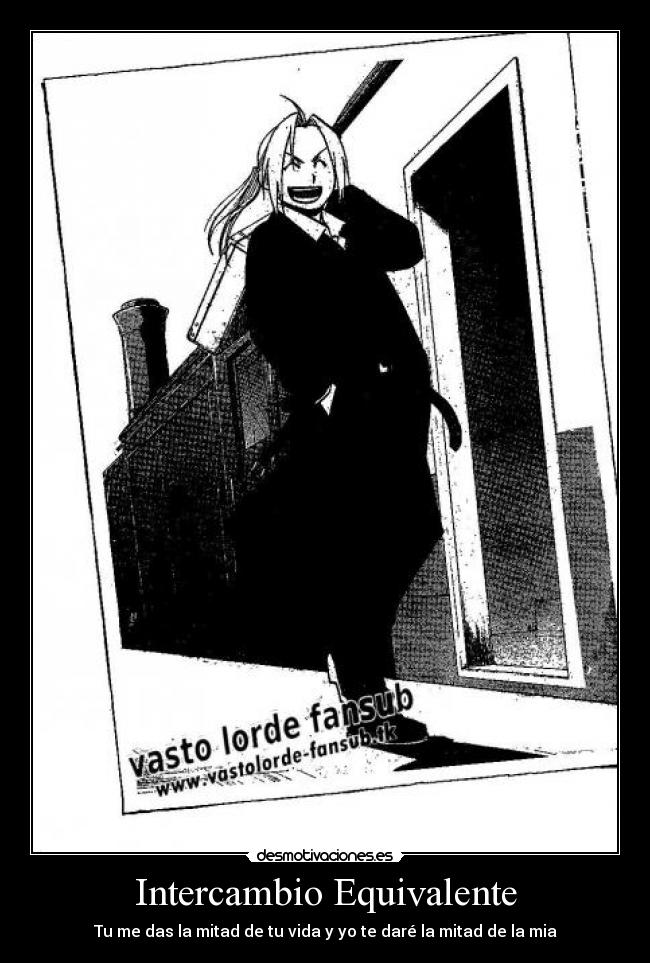 Intercambio Equivalente - Tu me das la mitad de tu vida y yo te daré la mitad de la mia
