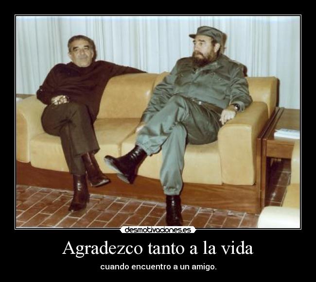 Agradezco tanto a la vida - cuando encuentro a un amigo.