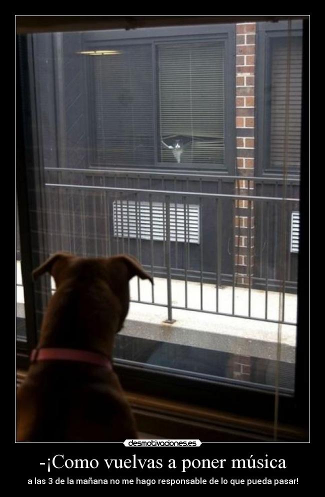 -¡Como vuelvas a poner música -
