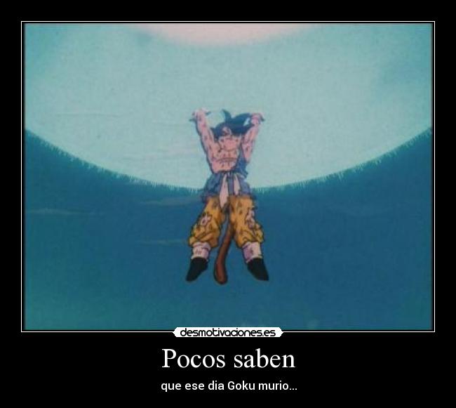 Pocos saben - que ese dia Goku murio...