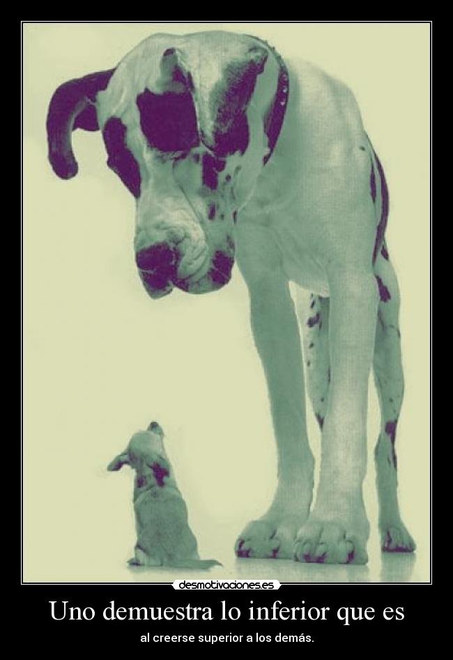 Uno demuestra lo inferior que es -