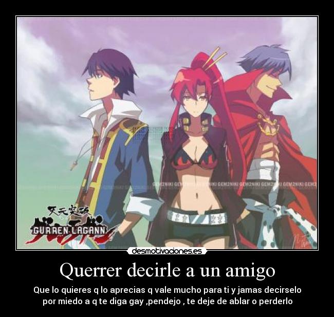 carteles tengue toppa gurren lagann desmotivaciones