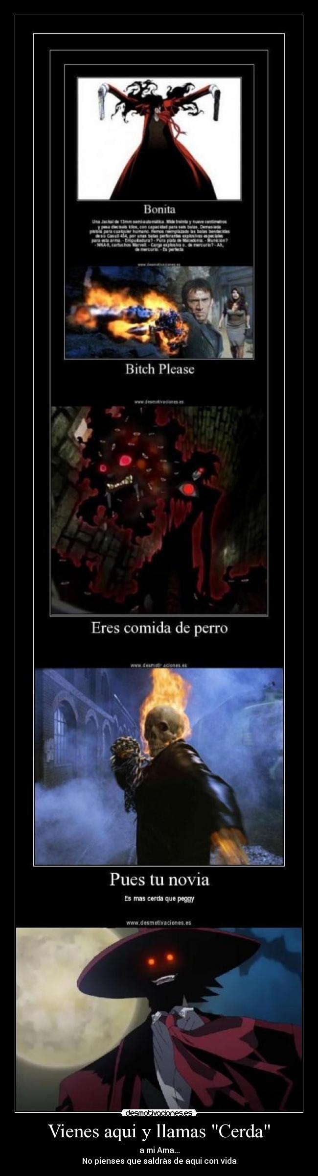 Vienes aqui y llamas Cerda - 