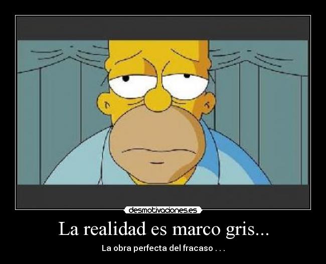 La realidad es marco gris... - 