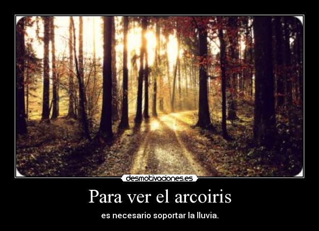 Para ver el arcoiris -