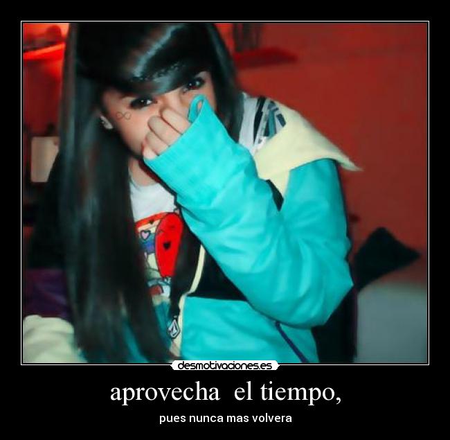 aprovecha el tiempo, - pues nunca mas volvera