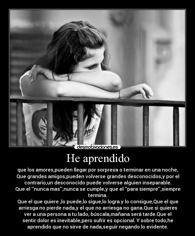 He aprendido -