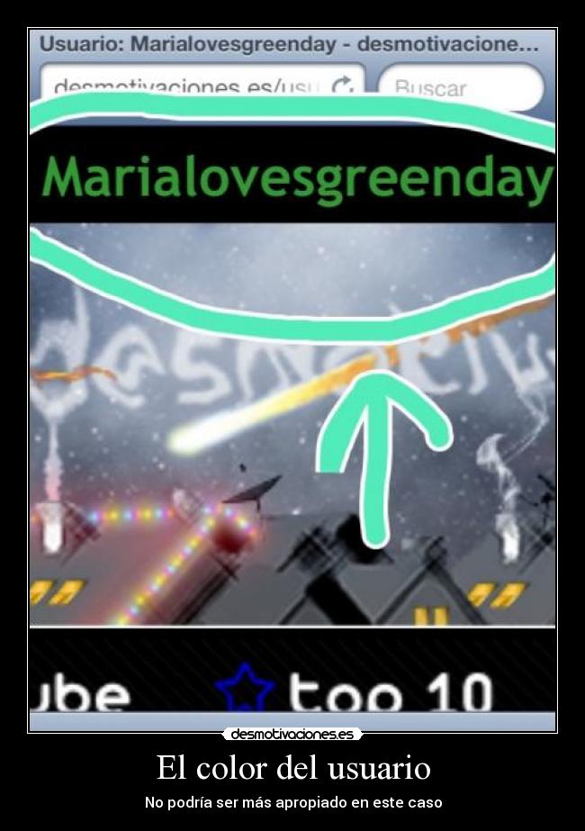 El color del usuario -