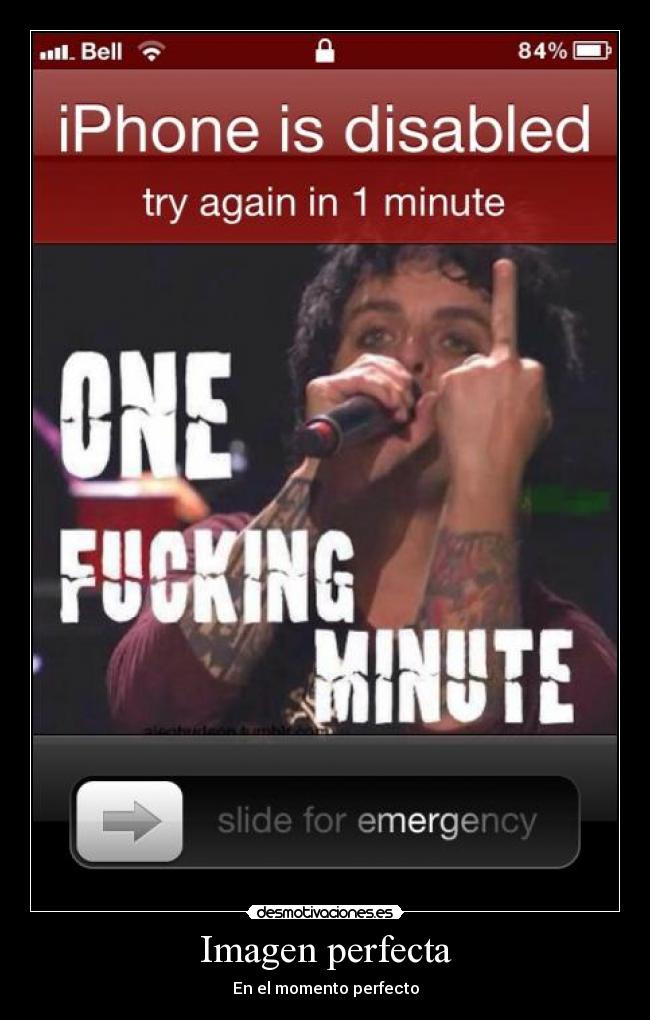 carteles billie joe armstrong green day one minute desmotivaciones