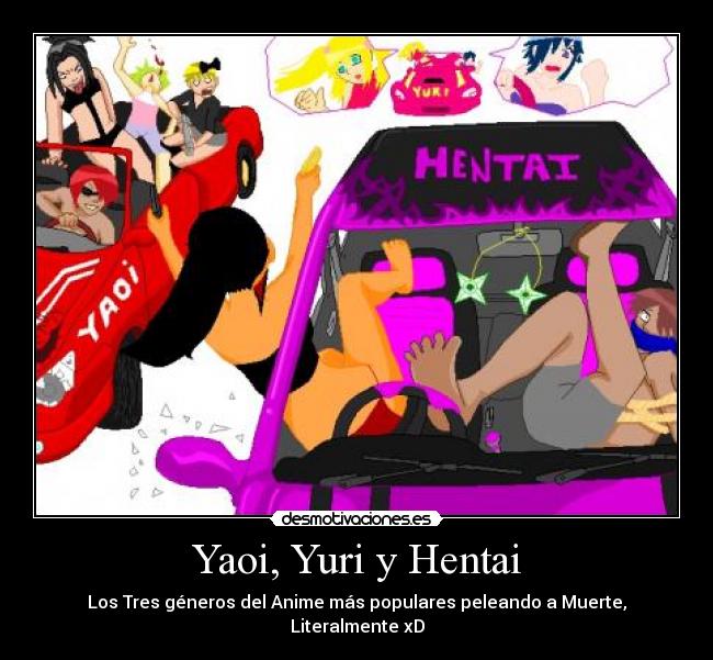 Yaoi, Yuri y Hentai - Los Tres géneros del Anime más populares peleando a Muerte, Literalmente xD