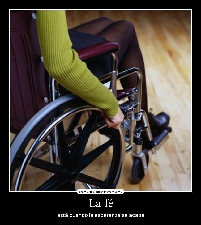 La fé - está cuando la esperanza se acaba