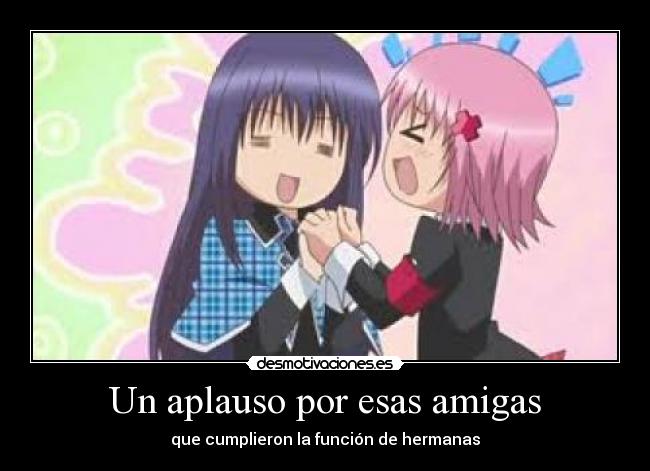 carteles anime manga shugo chara doki nadeshiko fujisaki amu hinamori hermanas amigas desmotivaciones
