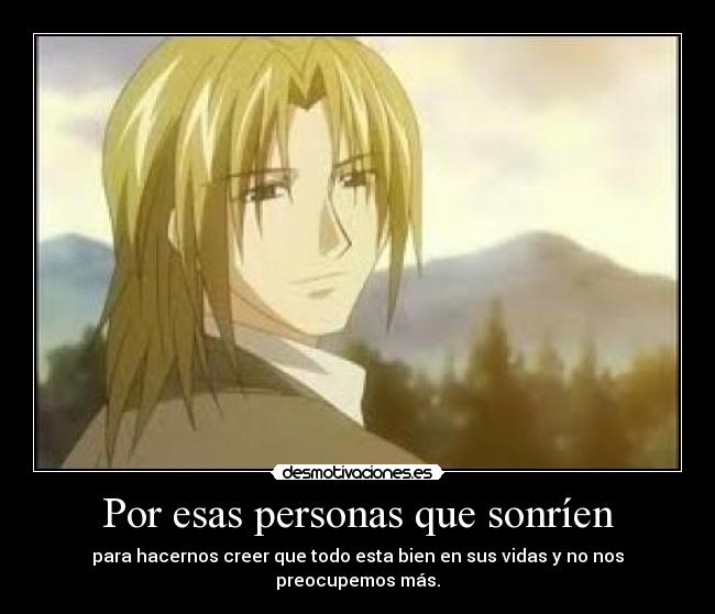 Por esas personas que sonríen -