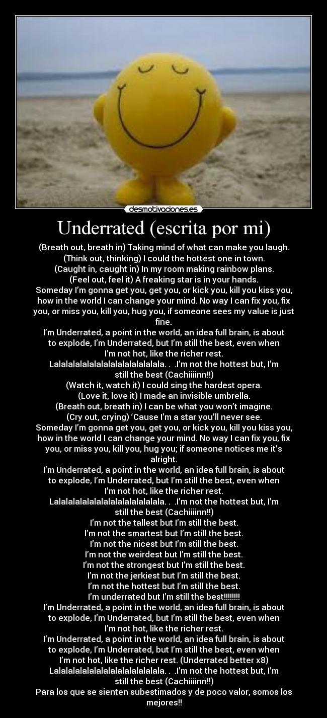 Underrated (escrita por mi) -