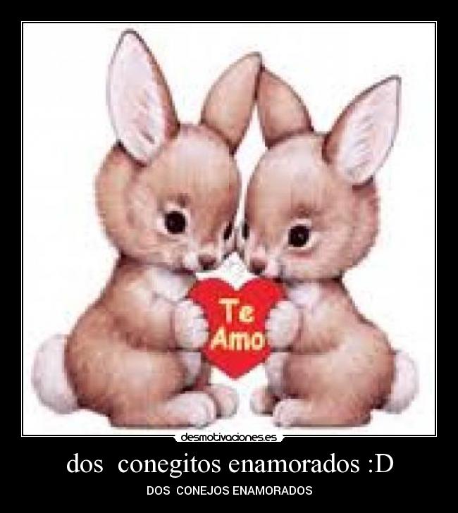 dos conegitos enamorados :D - DOS CONEJOS ENAMORADOS
