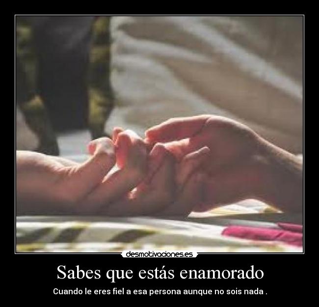 Sabes que estás enamorado - 