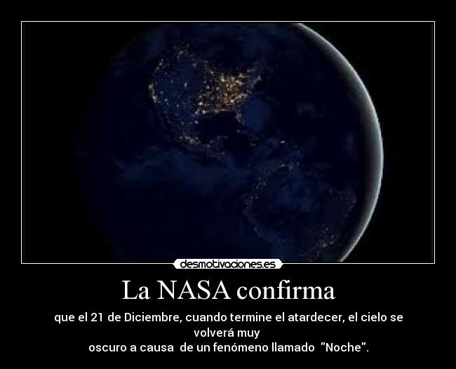 La NASA confirma - 