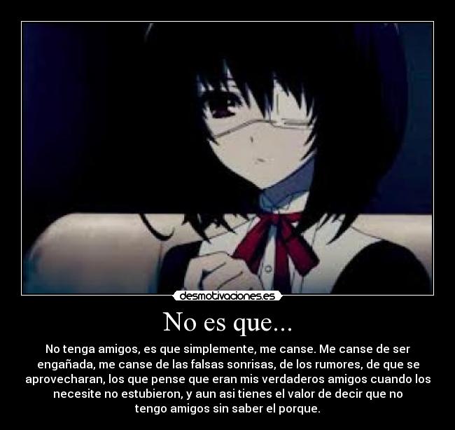carteles misaki mei amigos anime another desmotivaciones