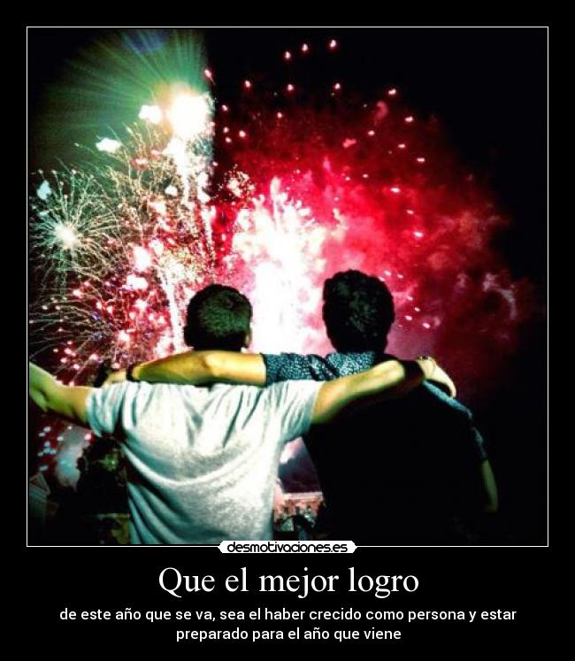 Que el mejor logro -