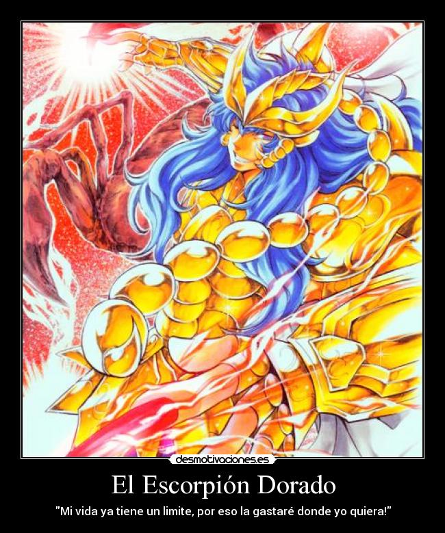 carteles saint seiya lost canvas kardia escorpio gold saint desmotivaciones