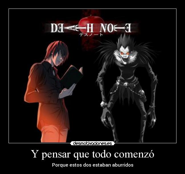 carteles deathnote ryuk kira miguel352 desmotivaciones