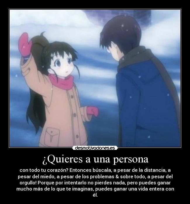 ¿Quieres a una persona - 